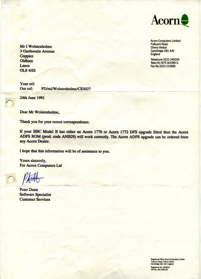 Acorn 24th June 1991